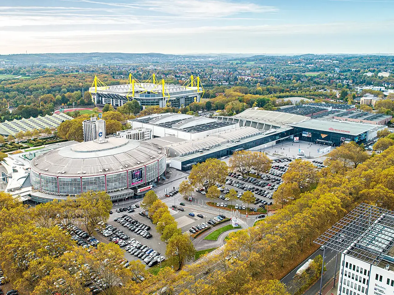 Westfalenhalle, Dortmund - Drohnenansicht